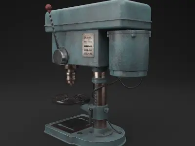 Drill Press  Low-poly 3D model