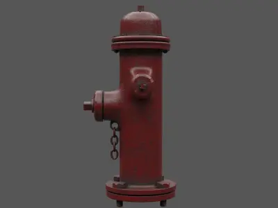 Fire Hydrant Low-poly 3D model