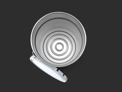 Painted Metal Bucket 20L 3D Model