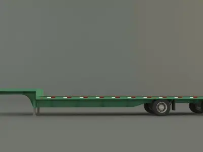 Dropdeck trailer 3D model