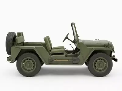 Military Utility Jeep M151 MUTT Low-poly 3D model