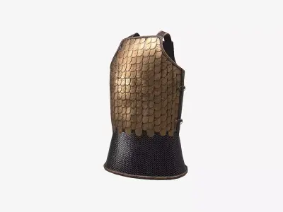 Ancient Armor IberianScalemai 3D Model Game Ready PBR Low Poly Low-poly 3D model