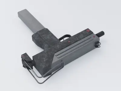 MAC-10 SMG Low-poly 3D model Low-poly 3D model