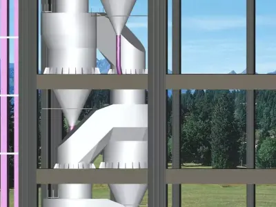 B-Kiln Feed Preheater Calciler-2S-ILC Free 3D model