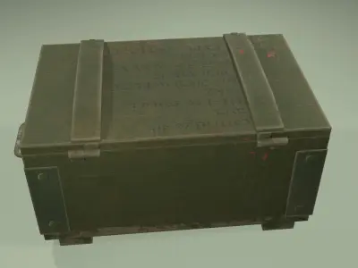 Military box Low-poly 3D model get