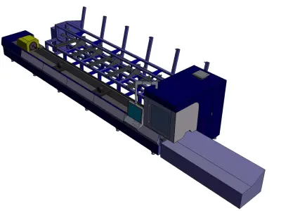 Fully Automatic Laser Pipe Cutting Machine  3D model