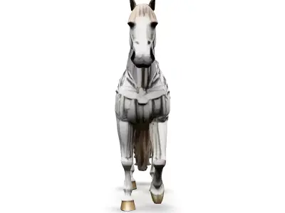 Robotic Horse SciFi Mechanical Stallion Low-poly 3D model
