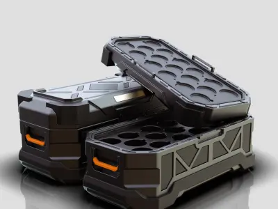 Sci-fi military case 3D model