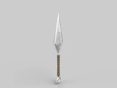 Kunai silver sword Low-poly 3D model