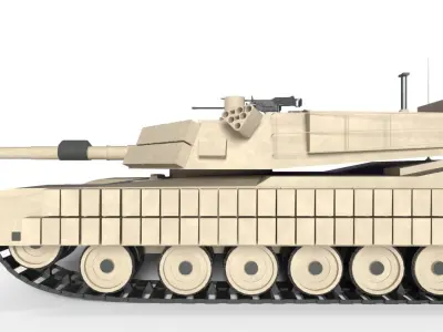 Tank Abrams US  Low-poly 3D model