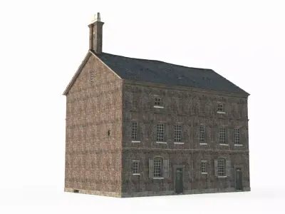 18th century architecture urban buildings 3D model