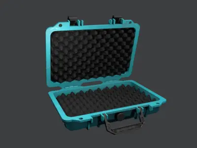 Plastic instrumental case Low-poly 3D model