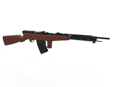 M1916 Fedorov  Low-poly 3D model