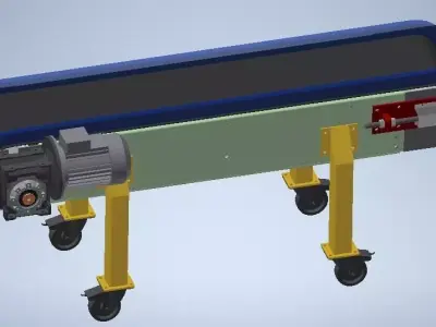Conveyor with belt 3D model