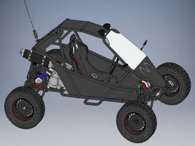 kart cross 250cc off road vehicle 3D model