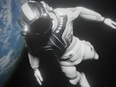 Astronaut Low-poly 3D model shop