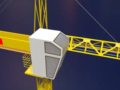 Tower Crane Low-poly 3D model purchase