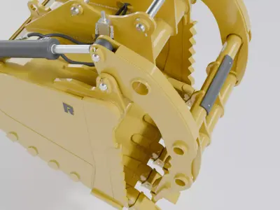 Excavator Bucket Rockland Krypto Klaw Bucket 3D model Low-poly 3D model