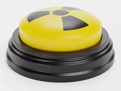 Emergency Button V5 - Radiation Hazard Push Switch Control 3D model