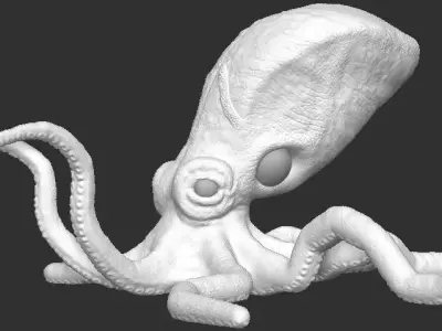 Octopus base mesh Free 3D model