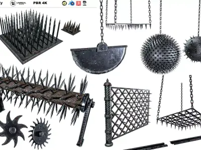 Medieval   Trap Pack  Low-poly 3D model