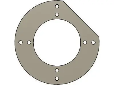 flange round metal plate 3D model