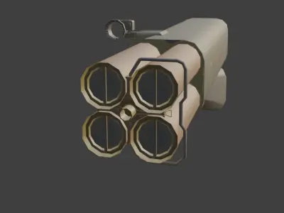 m202 rocket Low-poly 3D model