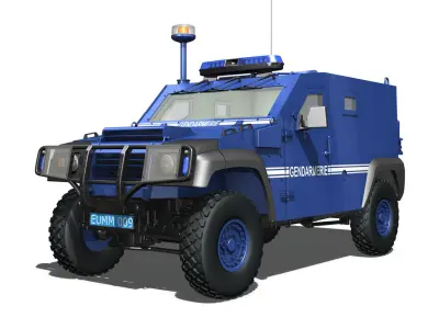 Auverland Panhard PVP - Gendarmerie 3D model
