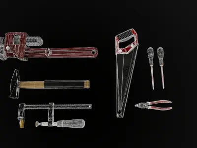 Work Tools Low-poly 3D model