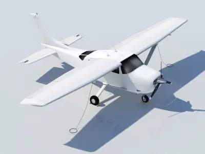 Cessna 206 Super Skywagon Static Low Poly Low-poly 3D model