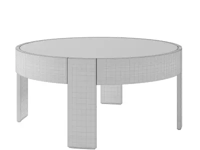 Portside Outdoor Concrete Round Coffee Table - West Elm 3D model