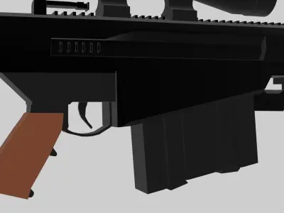 sniper rifle gun model Free low-poly 3D model