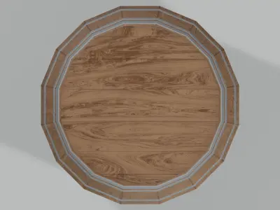 Medium Toasted Lowpoly Bordeaux Barrel Low-poly 3D model
