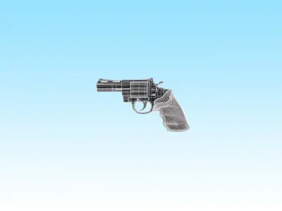 Colt Kodiak Revolver Modeling 3D Low-poly 3D model