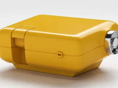 Retro Digital Clock 1970s Vintage Alarm Clock 3D model