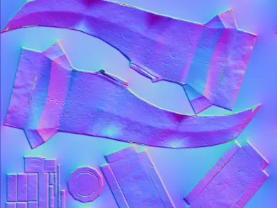 Low Poly Scythe Weapon Free low-poly 3D model