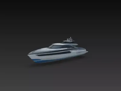 Luxury Motor Yacht Modern Speed Boat 3D Print STL 3D print model