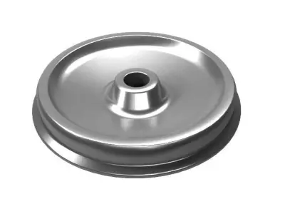 Train Wheel Low-poly 3D model