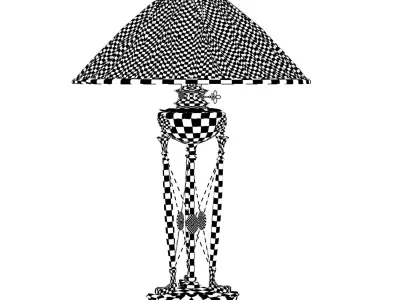 Griffiths and Griffiths 74046 antiqued solid brass lamp 3D model