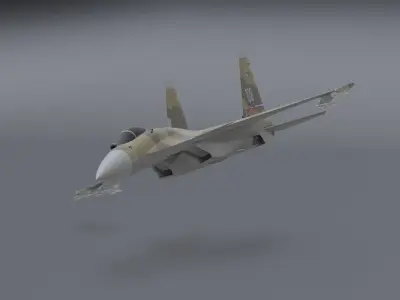 Sukhoi - 37 Terminator Low-poly 3D model
