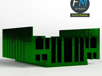 CPU radiator 3D model