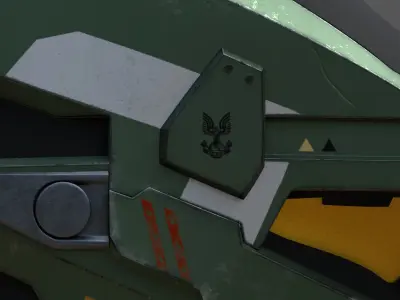 Mech Helmet Low-poly 3D model