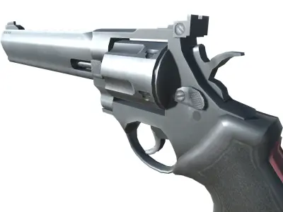 06-Taurus Raging Bull-gun model 3d game ready model Low-poly 3D model