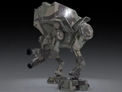 Mech 06 - Raptor Low-poly 3D model
