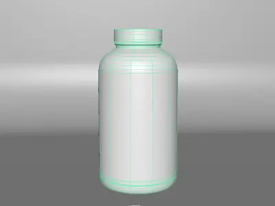 Bottle 3d model intense test plus capsule Low-poly 3D model