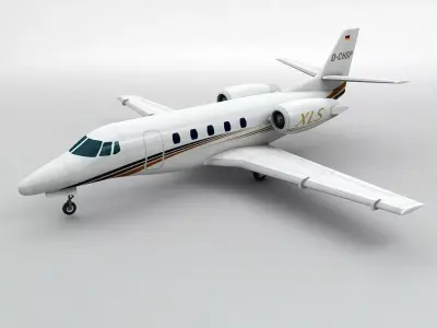  Cessna Citation XLS Aircraft Low-poly 3D model