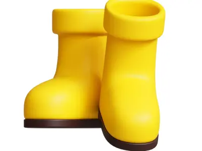 Rubber shoes Free low-poly 3D model