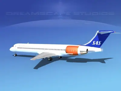 McDonnell Douglas MD-87 SAS 3D model