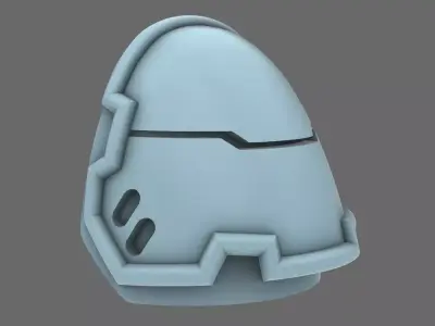 Space Knights V4 Savage Plain Shoulder Pads Type D 3D print model