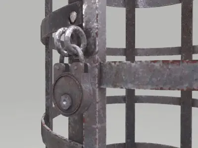 Metal Cage 1 Low-poly 3D model